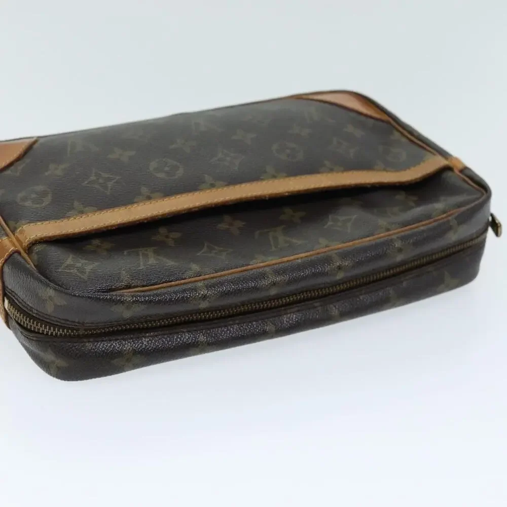 Louis Vuitton Monogram Compiegne 28 Clutch Bag Brown